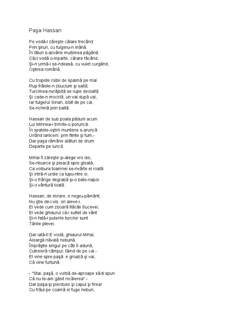 George Cosbuc - Pasa Hassan