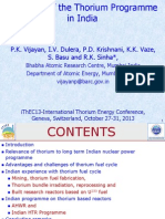 Overview of the Thorium Programme in India - PK Vijayan