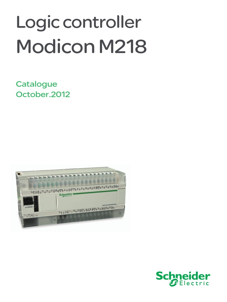 Modicon M218 Logic Controller Overview | PDF | Electrical Connector | Relay