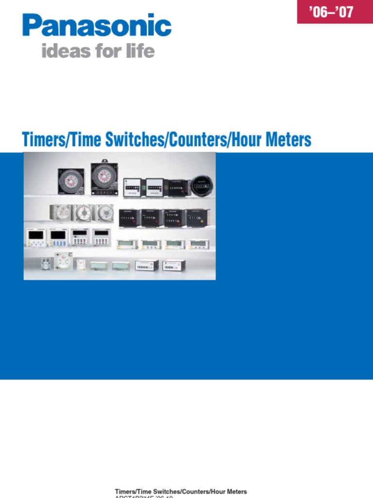 Panel Mount Timer, Compact, LCD, 9999.9 h, 999999.9 h, 24 mm, 48 mm