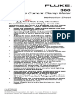 Fluke 360 Instruction Sheet