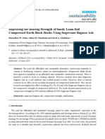 Improving The Bearing Strength of Sandy Loam Soil Compressed Earth Block Bricks Using Sugercane Bagasse Ash