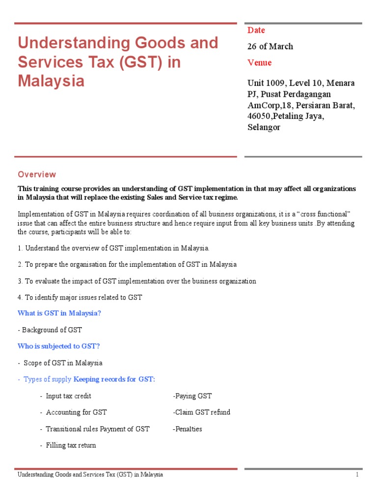 Understanding Goods and Services Tax | PDF | Value Added Tax | Accounting