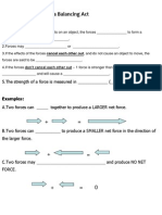 Balanced Unbalanced Forces Handout