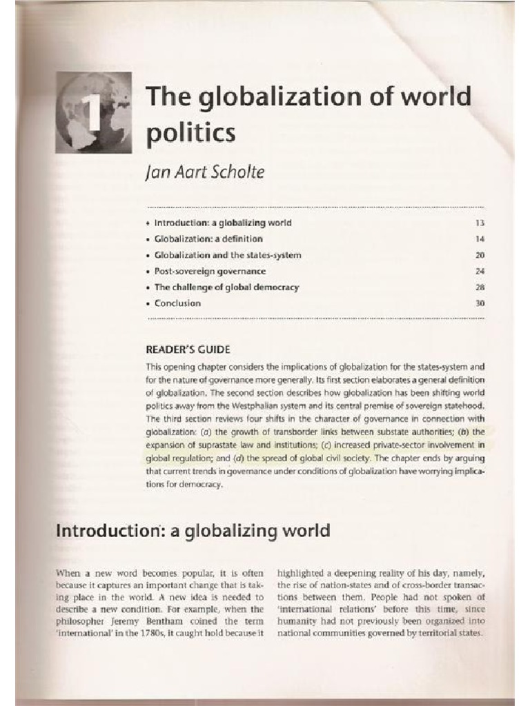THE GLOBALIZATION OF WORLD POLITICS 6TH EDITION FREE PDF PDF visual data 6
