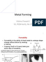 Metal Forming: Vishnu Prasad K S2, PE (M-Tech), No 17