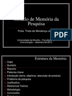 PPT-Modelo de Memória Da Pesquisa