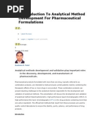 Download An Introduction To Analytical Method Development For Pharmaceutical Formulations by api-19786321 SN23305946 doc pdf
