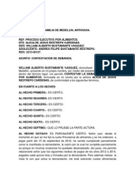 Contestacion de Demanda Ejecutiva de Cuota Alimentaria William Alberto