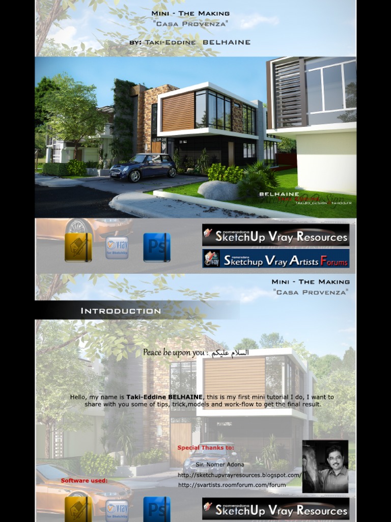 Cassa Provenza-Vray For Sketchup Exterior Rendering Tutorial | PDF