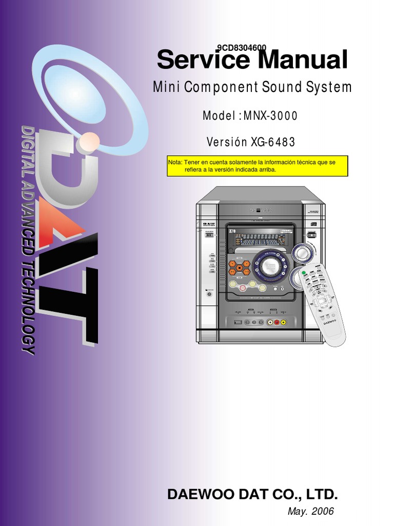 Manual Servicio Mini Component Sound System Noblex MNX 3000s | PDF ...