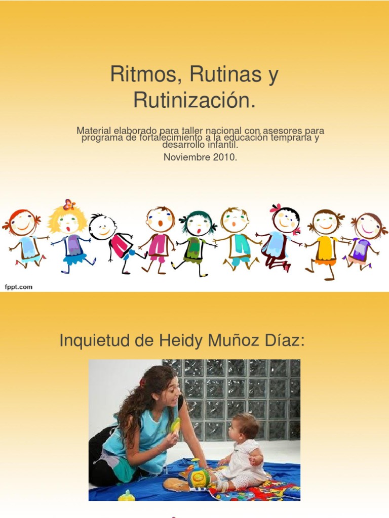 Ritmos y Rutinas en la Educación Infantil | PDF | Ritmo | Adultos