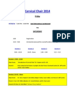 Cervical Chair Schedule