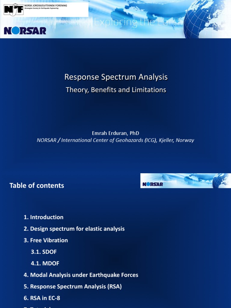 Response Spectrum Analysis Overview | PDF | Solid Mechanics | Physical ...