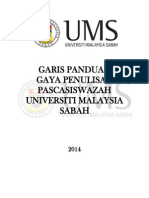 Gaya Penulisan Ums 2014