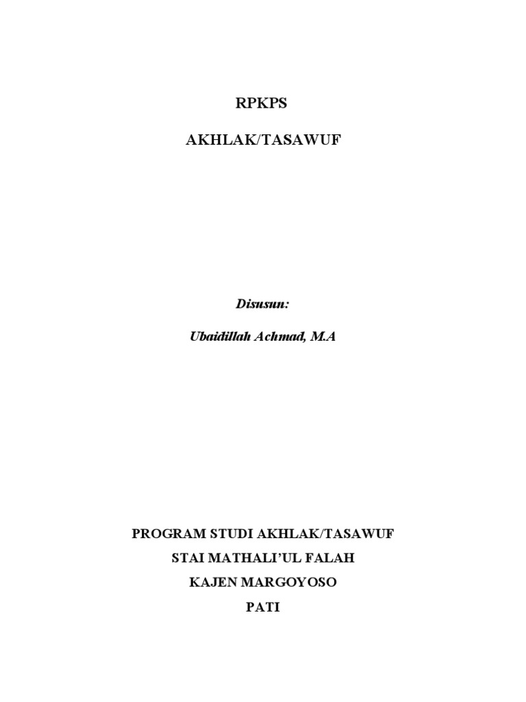 Buku Akhlak Tasawuf Pdf