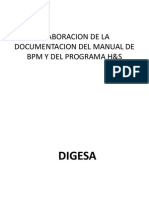 Elaboracion de La Documentacion Del Manual de Bpm Ph&s