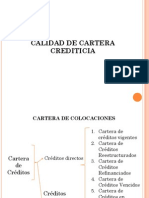 Calidad de Cartera