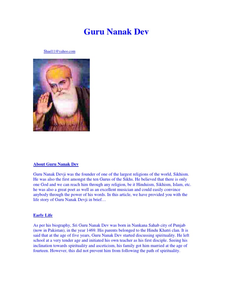 Gurunanak | PDF | Guru Nanak | South Asia