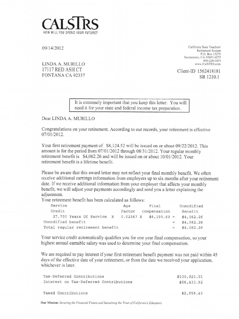 Lmurillo Benefit Letter Withholding Tax Economy Of The United States