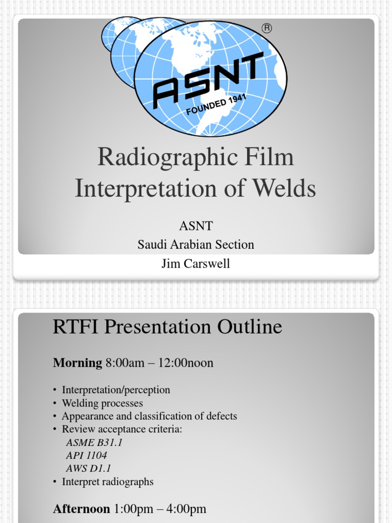 RTFI in Radiographic Film Interpretation | PDF | Welding | Construction