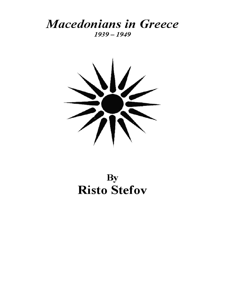 Macedonians in Greece PDF Republic Of Macedonia Greece