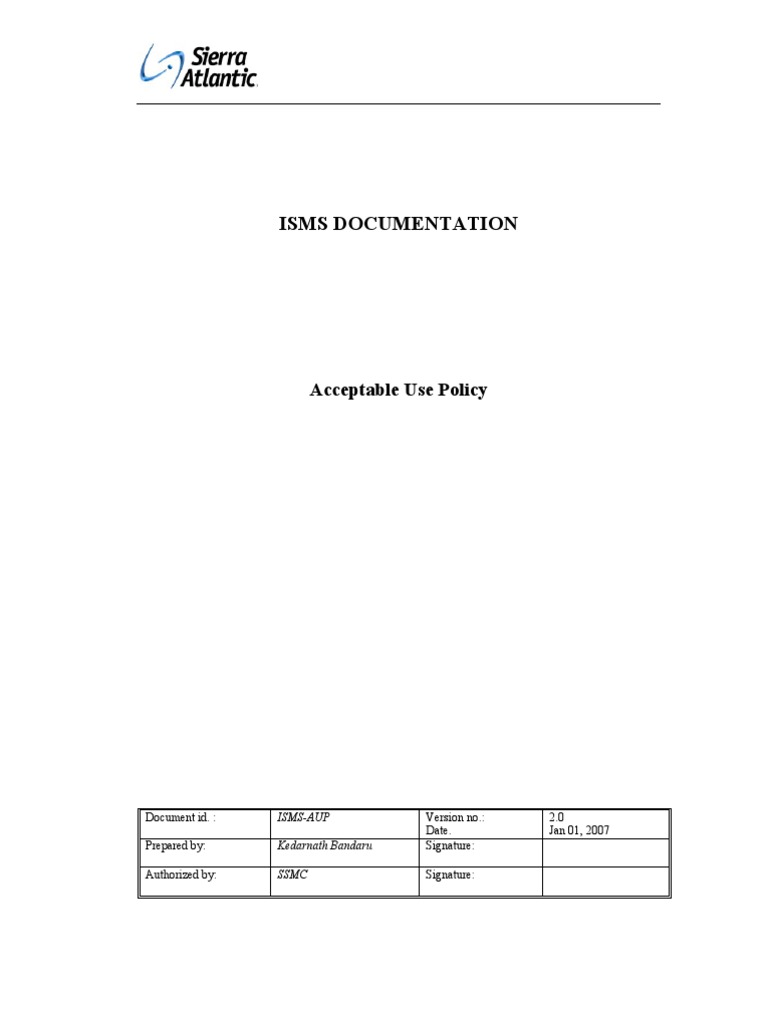 Acceptable Use Policy - SA | PDF | Email Spam | Computer Network