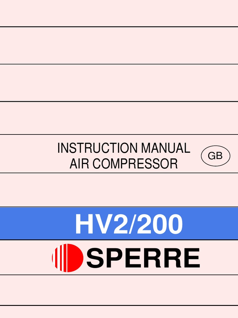 Sperre Air Compressor HV2-200 | PDF | Piston | Valve