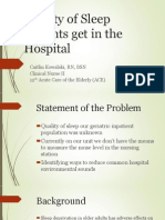 quality of sleep patients get in the hospital- pp pre autosaved autosaved