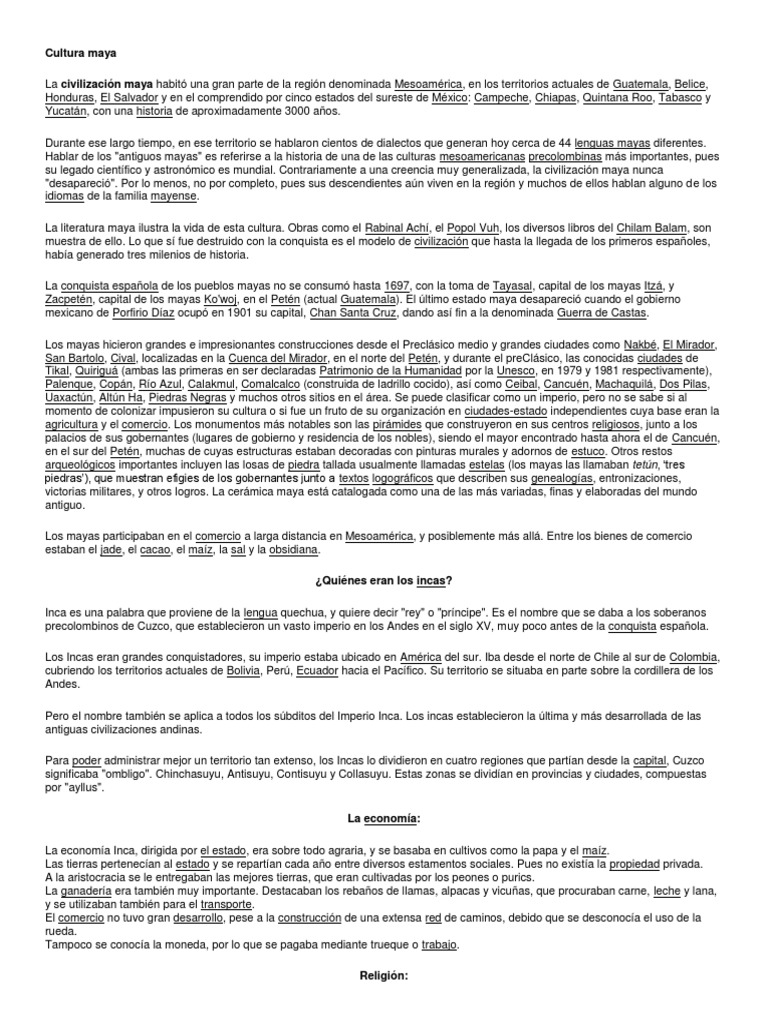 Cultura Maya PDF Asunto (gramática) Predicado (Gramática)