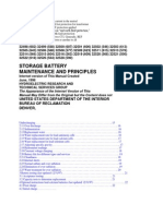 Storage Battery Maintenance and Principles: United States Department of The Interior Bureau of Reclamation Denver