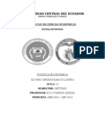 Análisis en La Constitución Sobre Temas A Politica Economica