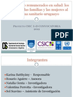 Cuidados No Remunerados en Salud - Los Aportes de Las Familias y Las Mujeres Al Sistema Sanitario Uruguayo