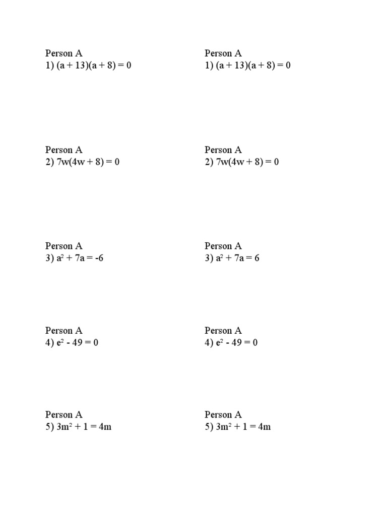 Sum Race - Quadratics | PDF