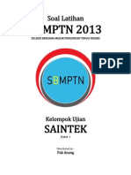 Naskah Soal Prediksi 1 SBMPTN 2013 Saintek (IPA)