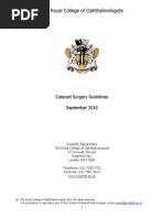 Cataract Surgery Guidelines 2010 - SEPTEMBER 2010