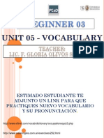 Vocabulary First Class Beginner 3