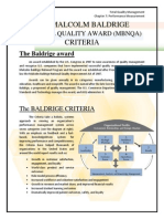 The Malcolm Baldrige National Quality Award Criteria