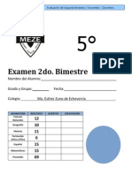 Examen 5º Bimestre 2