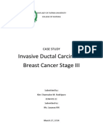 Invasive Ductal Carcinoma Breast Cancer Stage III: Case Study