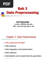 Bab 3 Data Preprocessing: Arif Djunaidy