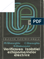 Verificarea Izolatiei Echipamentelor Electrice