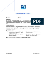 Siemens Hmi - Wincc: Duration: 10 Days