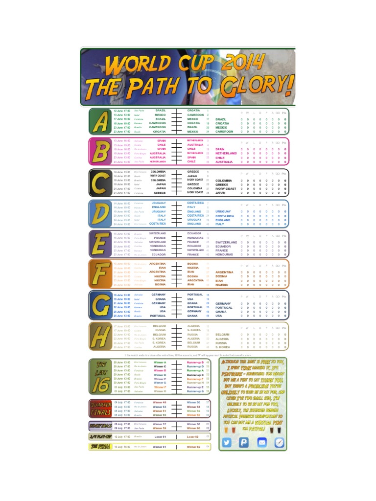 WC2014 | PDF | Fifa World Cup | Association Football Competitions