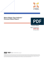 OPP MBTI Personal Impact Report Verification English