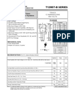 T12M5T-B Series: Sensitive Gate Triacs Sillicon Bidirectional Thyristors