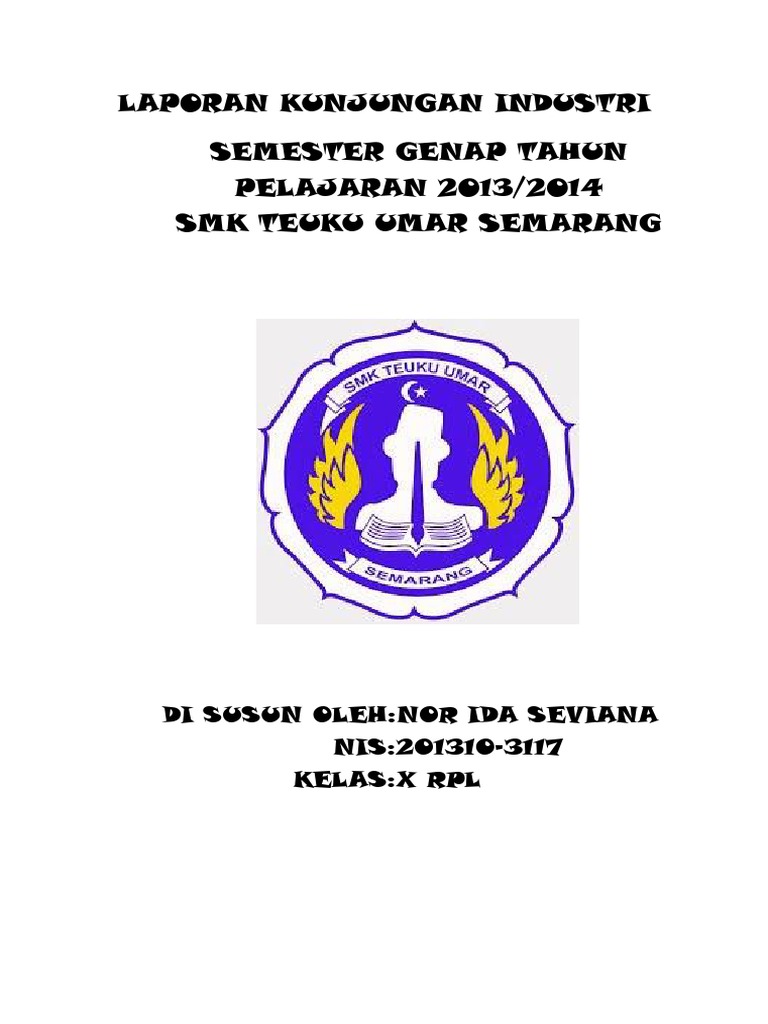 Contoh Laporan Kunjungan Industri Smk Kesehatan Kumpulan Contoh Laporan