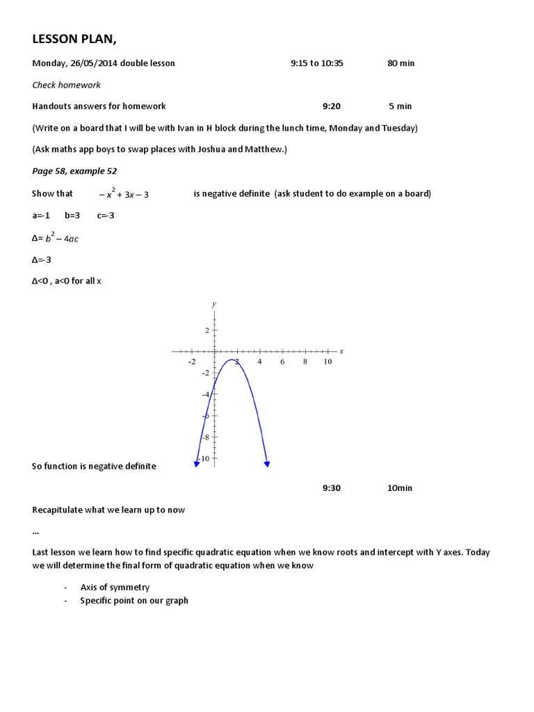 High School Math Lesson Plan | PDF