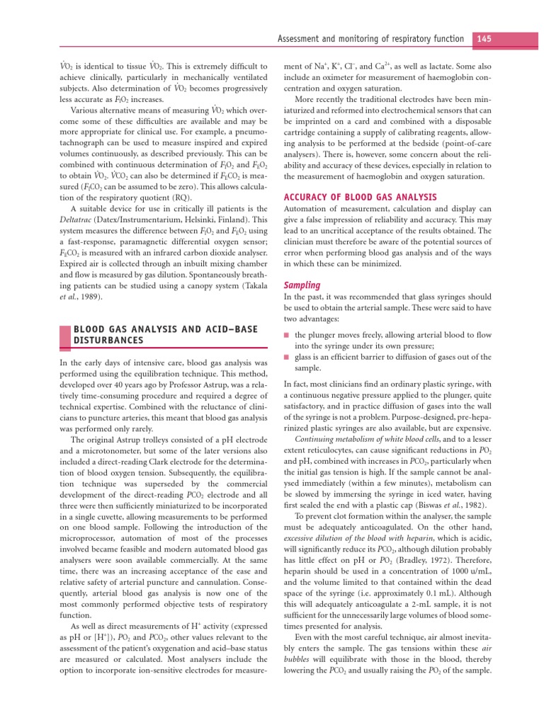 Blood Gas Analysis and Acid-Base Disturbances | PDF | Science & Mathematics