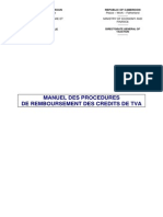 Manuel Des Procedures de Rembourdement Des Credits TVA PDF